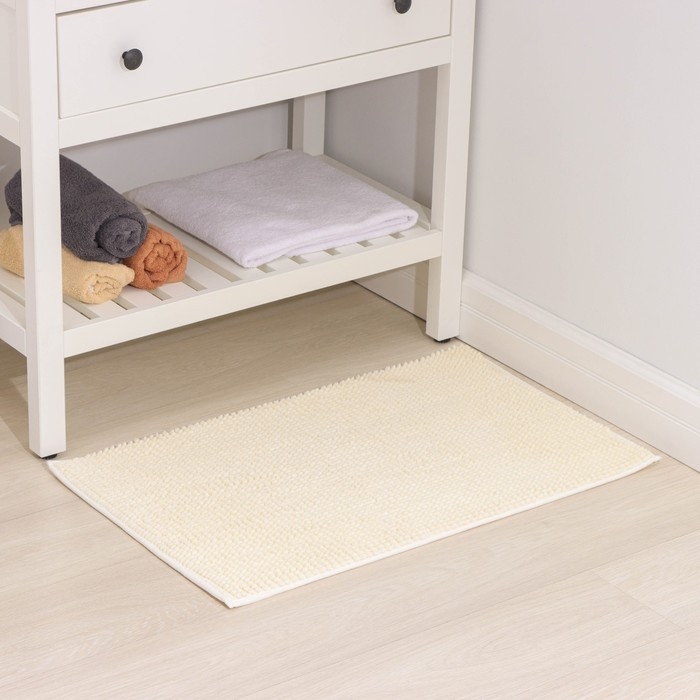 Коврик для дома Доляна «Букли», 50×80 см, цвет молочный Коврик для дома Доляна «Букли», 50×80 см, цвет молочный