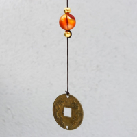 Музыка ветра металл "Слон на монетках" 5 колокольчиков 41х6 см