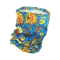 Бафф туристический "Хохлома" для защиты от ветра и пыли, синий Бафф туристический "Хохлома" для защиты от ветра и пыли, синий