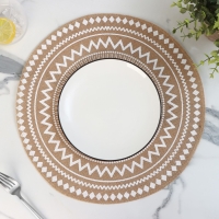 Салфетка сервировочная на стол Доляна «Африка», d=38 см, цвет белый Салфетка сервировочная на стол Доляна «Африка», d=38 см, цвет белый