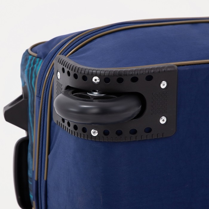 Чемодан малый 37 л (S), сумка дорожная на молнии, цвет синий
