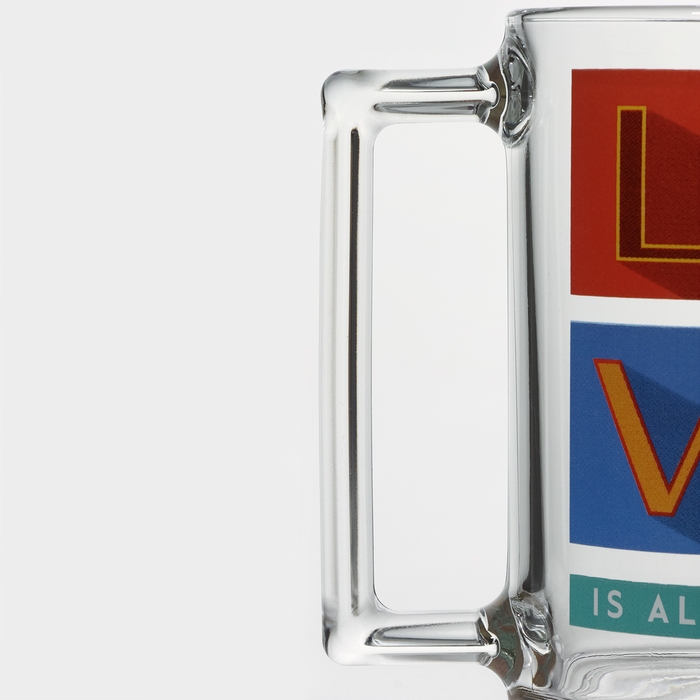 Кружка стеклянная &laquo;Фитнес&raquo;, 320 мл, рисунок МИКС