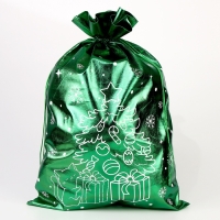 Подарочный мешок Деда Мороза &laquo;Елочка&raquo;, зеленый, 60 х 40см