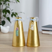 Ваза "Волшебные мгновения" золотой d-3,5см 7,5(дно)х15см Ваза "Волшебные мгновения" золотой d-3,5см 7,5(дно)х15см