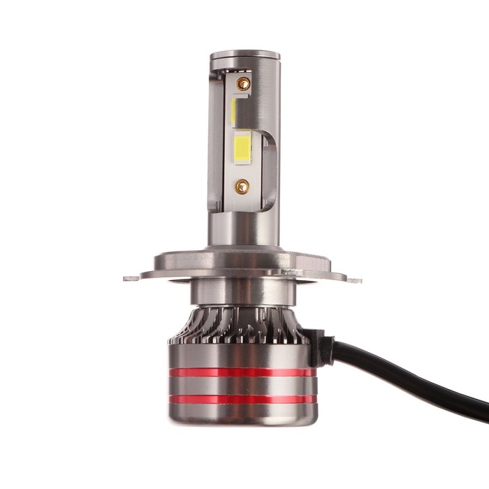 Автолампа светодиодная Н4, 12 В, 30 Вт,  2160 Лм, провод 20 см, свет белый, 2 шт