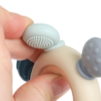 Прорезыватель силиконовый &laquo;Массажер&raquo;, цвет серый, фиолетовый, Mum&Baby