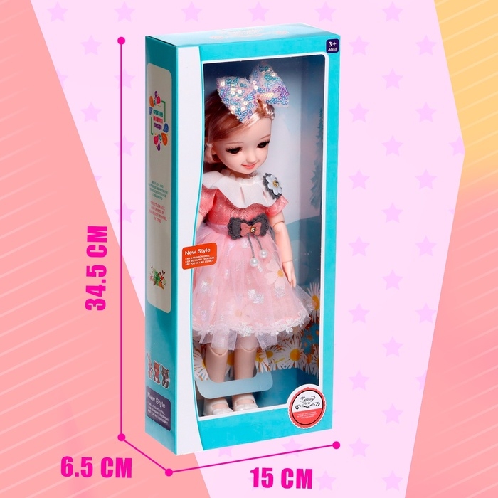 Кукла шарнирная «Алиса» в платье, МИКС Кукла шарнирная «Алиса» в платье, МИКС