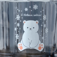 Кружка стеклянная новогодняя Дорого внимание «С Новым годом!», 260 мл Кружка стеклянная новогодняя Дорого внимание «С Новым годом!», 260 мл