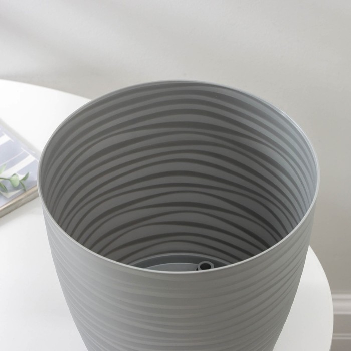 Горшок с поддоном &laquo;Дюна&raquo;, 5,5 л, цвет серый