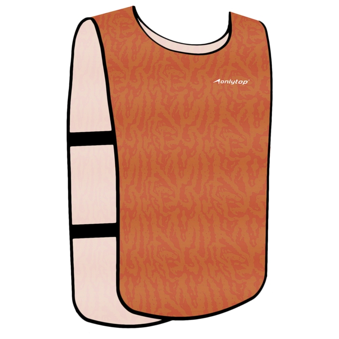 Манишка футбольная детская на резинке ONLYTOP Print, р. 36-40, цвет оранжевый