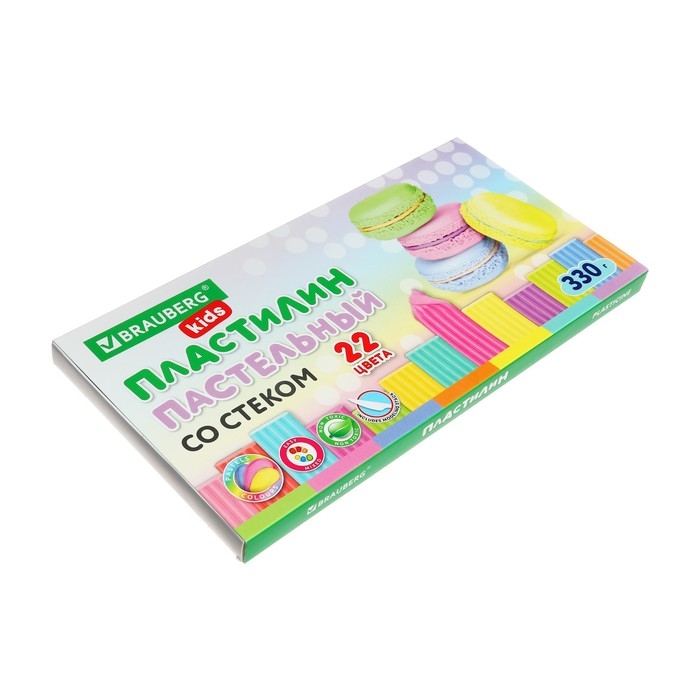 Пластилин 22цв 330г BRAUBERG KIDS, со стеком.ВЫСШЕЕ КАЧЕСТВО Пластилин 22цв 330г BRAUBERG KIDS, со стеком.ВЫСШЕЕ КАЧЕСТВО