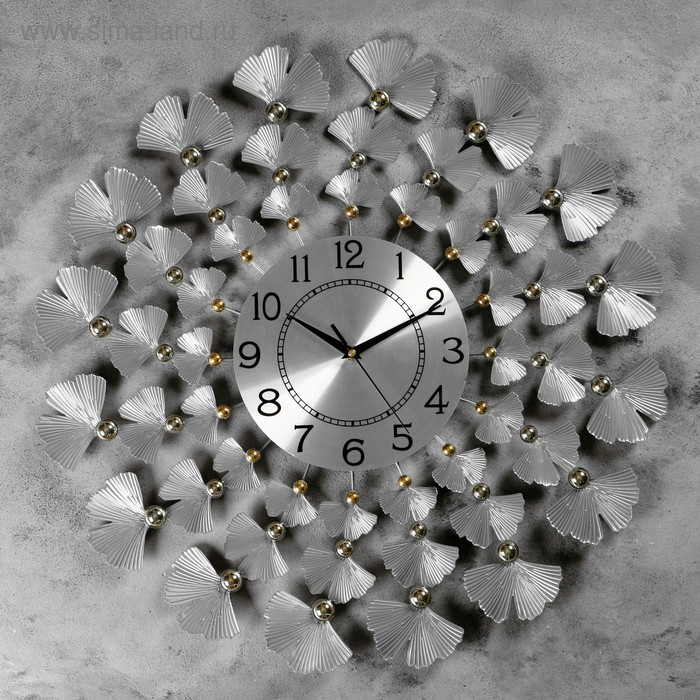 Часы настенные, серия: Ажур, "Пуэрто", плавный ход, d-60 см, циферблат 22 см