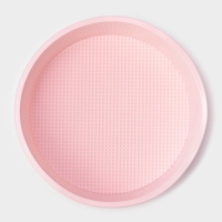 Форма для выпечки Доляна &laquo;Круг&raquo;, силикон, 25&times;5,5 см, внутр. d=23 см, цвет розовый