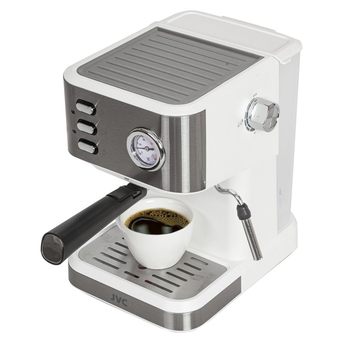 Кофеварка jvc JK-CF33, рожковая, 1050 Вт, 1.5 л, белая Кофеварка jvc JK-CF33, рожковая, 1050 Вт, 1.5 л, белая