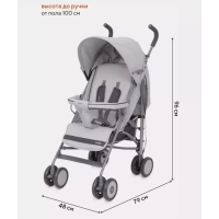 Коляска прогулочная детская RANT basic &laquo;Tango&raquo; RA351, складывается в трость, цвет Silver Grey