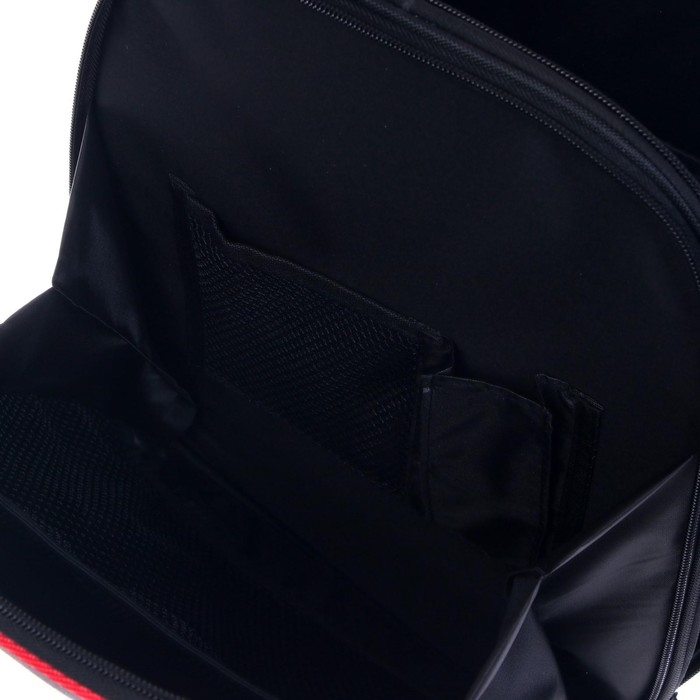 Рюкзак каркасный школьный 38 х 30 х 16 см, эргономичная спинка, Stavia "Чёрная машина"