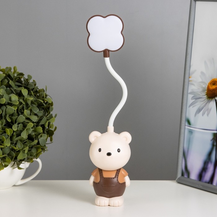 Ночник Ночник "Мишка" LED 2Вт бежево-шоколадный 7,5х7х12 см