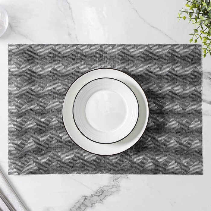 Набор салфеток сервировочных на стол Magistro, 4 шт, 30&times;45 см, цвет чёрный