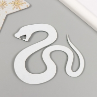 Новогодний декор на клеевой основе "Змейка" фоам глиттер 8х9 см зелёная