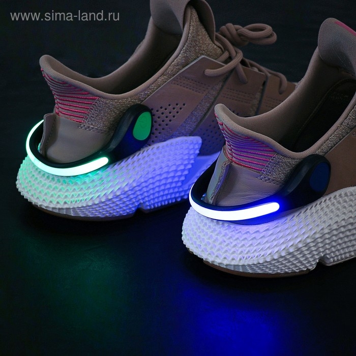 Светодиодная клипса, модель SY-AH01, (2  х  CR2032), синий