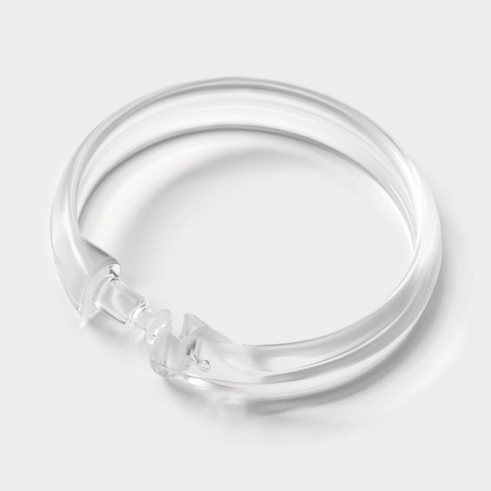 Кольца для штор Доляна, в ванную, 12 шт, d=5,5 см, прозрачные