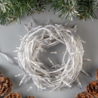 Гирлянда &laquo;Нить&raquo; 10 м с насадками &laquo;Игла&raquo;, IP20, прозрачная нить, 100 LED, свечение синее, 8 режимов, 220 В