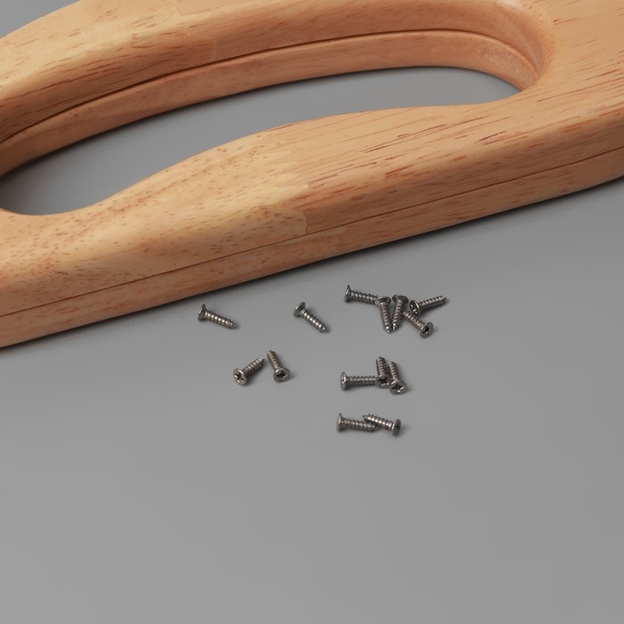 Ручка-фермуар деревянная, на магнитах, с креплением, 27 &times; 12 &times; 2,5 см, цвет бежевый