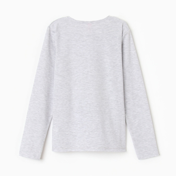 Лонгслив для девочки, цвет серый меланж, рост 152 Лонгслив для девочки, цвет серый меланж, рост 152