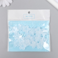 Бусины для творчества пластик "Цветочек белый матовый" набор 20 шт 2,2х2,2 см Бусины для творчества пластик "Цветочек белый матовый" набор 20 шт 2,2х2,2 см