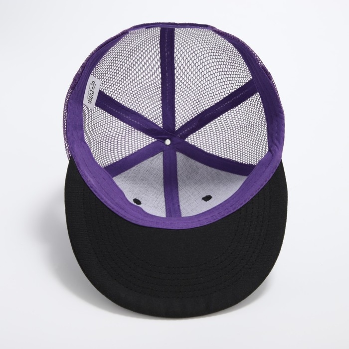 Кепка мужская с прямым козырьком Demon, цвет чёрный, сетка, р-р 56 Кепка мужская с прямым козырьком Demon, цвет чёрный, сетка, р-р 56