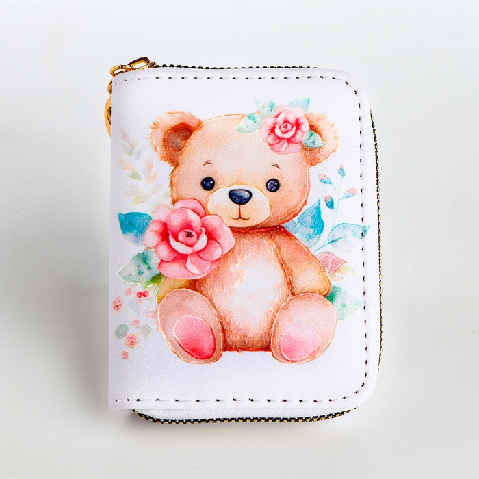 Кошелёк детский на молнии &laquo;Выбражулька&raquo;, цвет белый