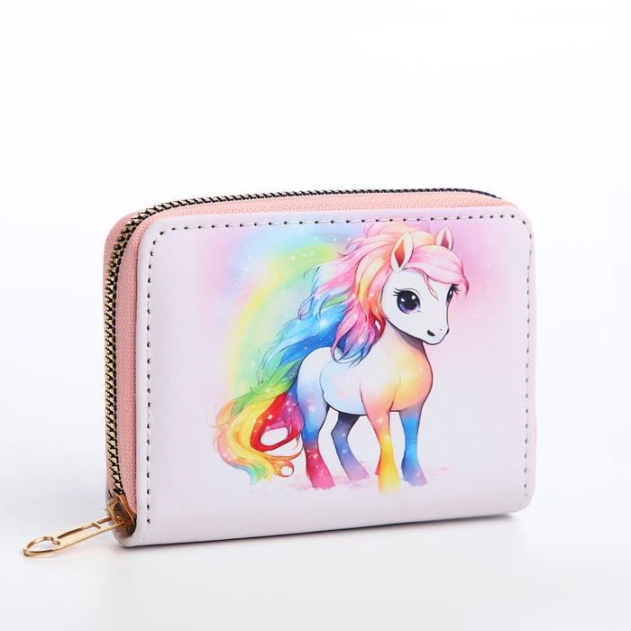 Кошелёк детский на молнии «Выбражулька», цвет розовый Кошелёк детский на молнии «Выбражулька», цвет розовый