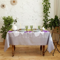 Скатерть Доляна &laquo;Листья&raquo; 150&times;220 см, 100% п/э