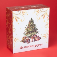 Блинница новогодняя Доляна &laquo;Волшебное дерево&raquo;, d=23 см, керамика, цвет белый