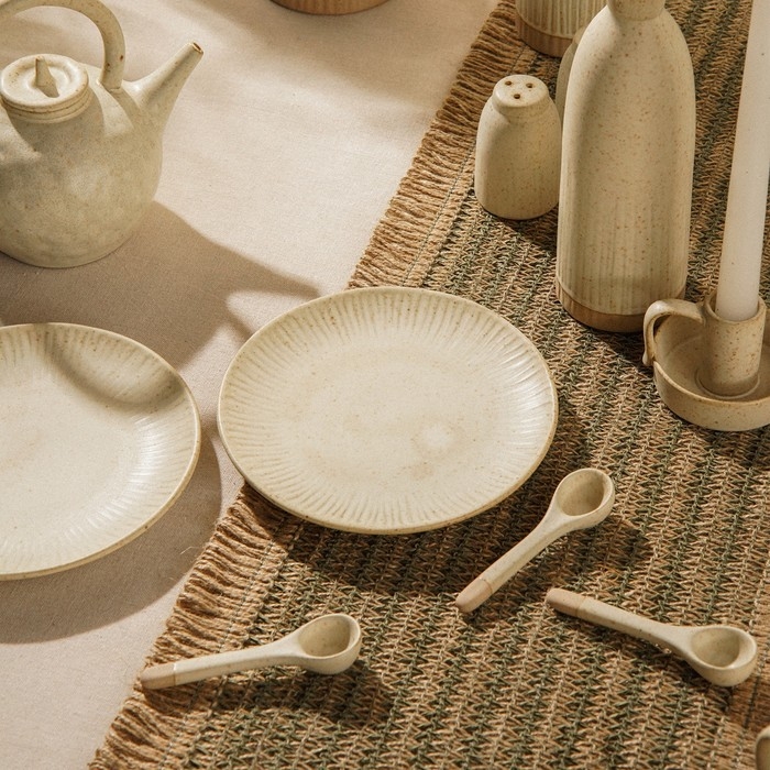 Набор тарелок керамических SL Home &laquo;Виенто&raquo;, d=28 см, цвет бежевый