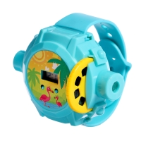 Часы-проектор &laquo;Животные&raquo;, световые эффекты, 24 картинки, цвет голубой