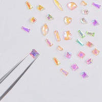 Стразы фигурные для декора ногтей «Асорти», разноцветные Стразы фигурные для декора ногтей «Асорти», разноцветные