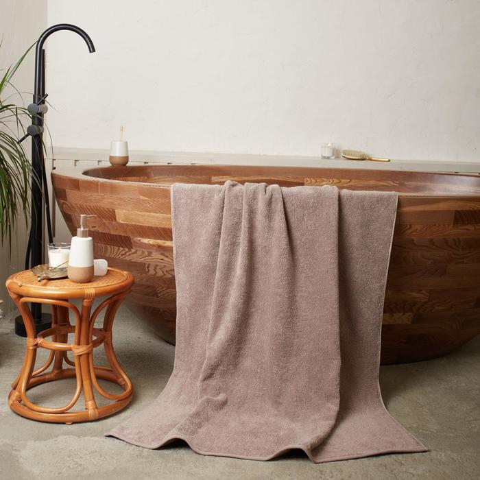 Полотенце махровое "Этель" Organic Stone 100х150 см, 100% хлопок, 420гр/м2