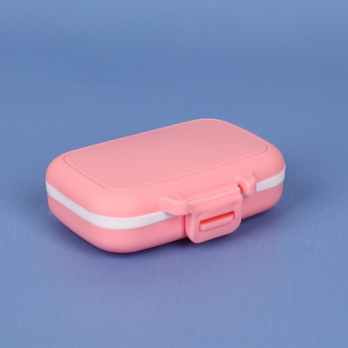 Таблетница, 8 × 6 × 3 см, 3 секции, цвет МИКС Таблетница, 8 × 6 × 3 см, 3 секции, цвет МИКС