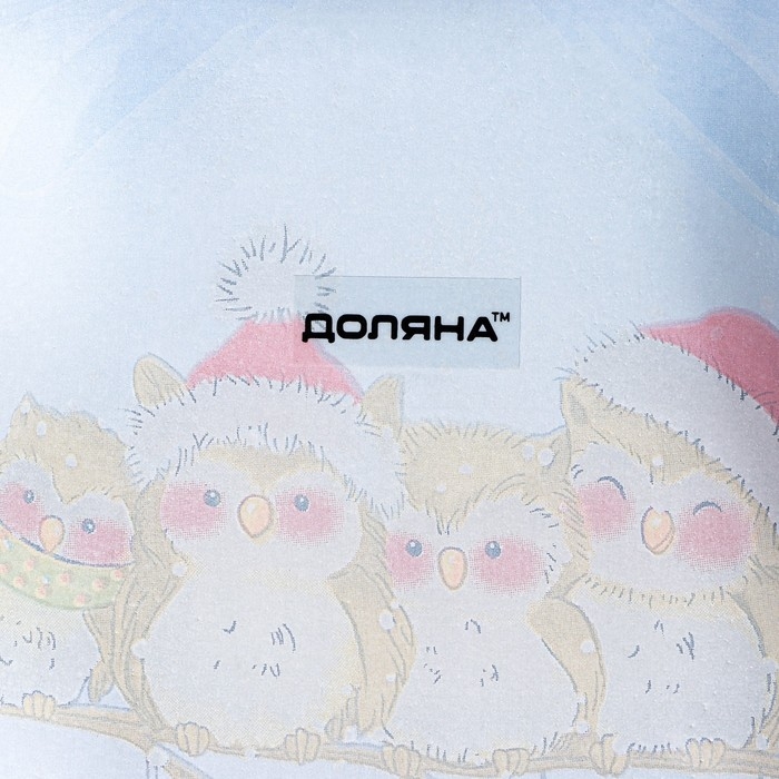 Блюдо сервировочное стеклянное Доляна &laquo;Бант. Совиное тепло&raquo;, 19&times;14 см