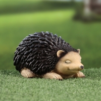 Садовая фигура "Ежик греется" 18х10х10см /// Садовая фигура "Ежик греется" 18х10х10см ///