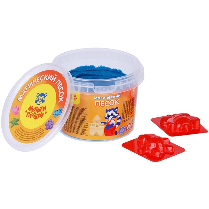 Песок для лепки &laquo;Магический песок&raquo;, синий, 500 г, 2 форм.