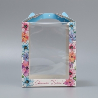 Коробка под маленький торт, кондитерская упаковка, «Светлой Пасхи!», 15 х 15 х 18 см Коробка под маленький торт, кондитерская упаковка, «Светлой Пасхи!», 15 х 15 х 18 см