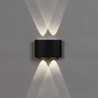 Светильник фасадный &laquo;Полусфера&raquo;, FSD-072, 4 Вт, 4000К, 2 луча, IP65, 220 В, пластик, черный   100842