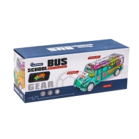 Автобус «Шестерёнки», свет и звук, работает от батареек, цвет жёлтый Автобус «Шестерёнки», свет и звук, работает от батареек, цвет жёлтый