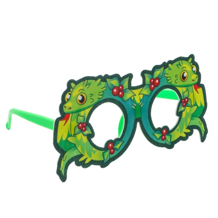 Новый год! Карнавальные очки &laquo;Змейка&raquo;, цвет зелёный
