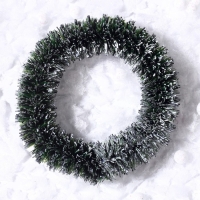 Декор &laquo;Новогодний венок&raquo;, набор 3 шт., размер 1 шт. &mdash; 6,5 см, цвет тёмно-зелёный