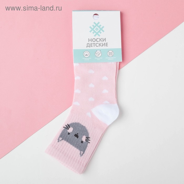 Носки детские KAFTAN «Котик», размер 16-18, цвет розовый Носки детские KAFTAN «Котик», размер 16-18, цвет розовый
