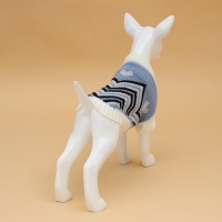 Свитер "Волна", M (ДС 26, ОШ 26, ОГ 28-46 см), голубой