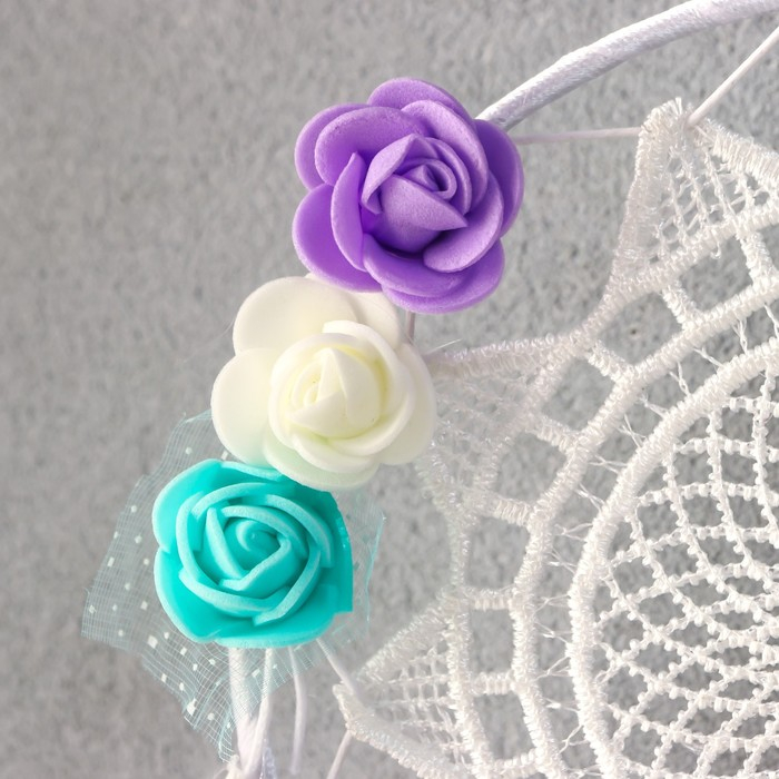 Ловец снов Ловец снов "Кружевной цветок " d=15 см МИКС 52 см